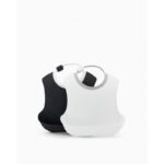 Set de 2 Bavoirs En Silicone Noir/Blanc