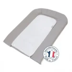 Matelas à Langer bébé en PVC Gris + 2 Éponges pressionnées blanches - Candide