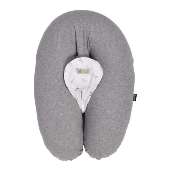 Coussin d'allaitement Candide Multirelax 3en1 - Gris Chiné Lapin