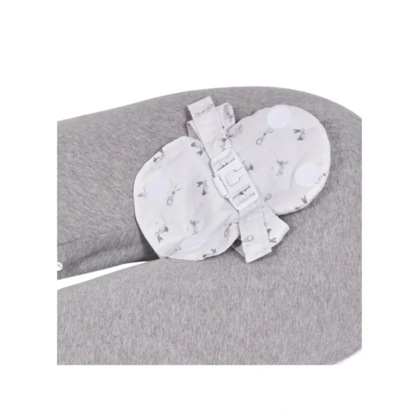 Coussin d'allaitement Candide Multirelax 3en1 - Gris Chiné Lapin