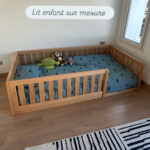 Lit enfant sur mesure en hêtre 90x190 cm