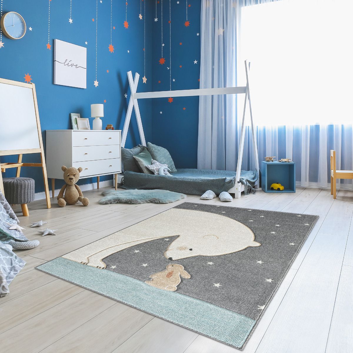 tapis-kidchic-1-gris-amb-unamourdetapis Tapis KIDCHIC 1 gris – Image 1