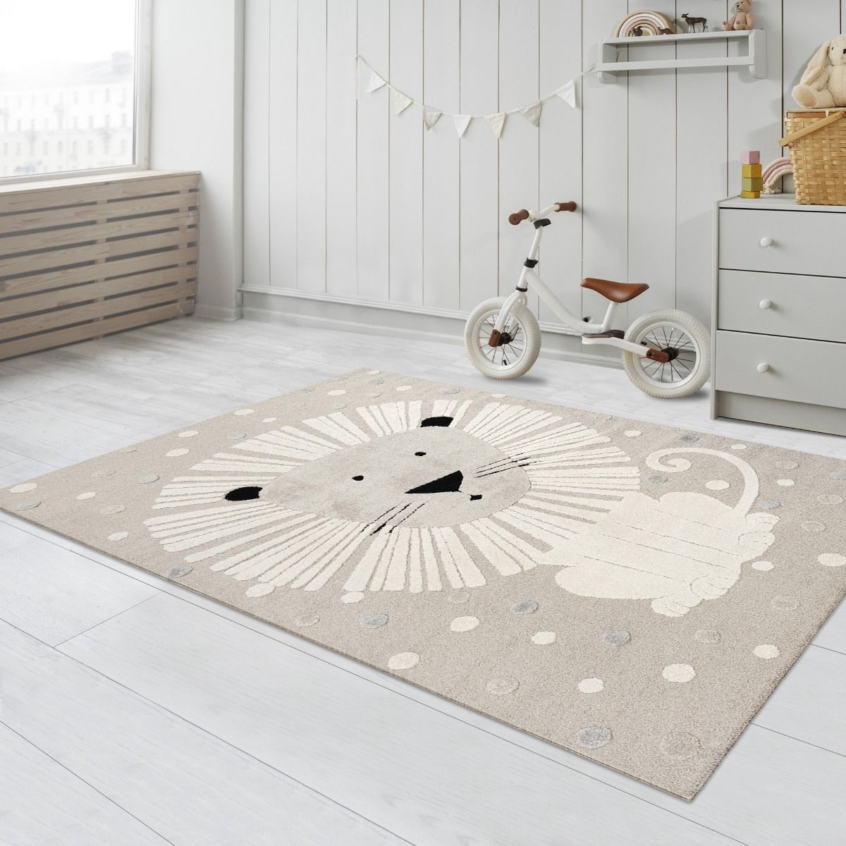 tapis012272-amb Tapis enfant LI ON beige, blanc – Image 1