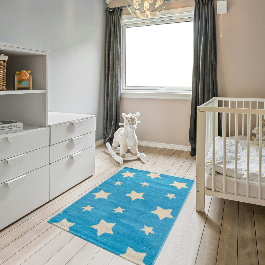 tapis-bulji-bleuamb-unamourdetapis Tapis BULJI turquoise, crème – Image 1