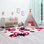 Tapis KIDS PAPILLONS beige, rose