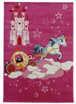 Tapis enfant CHATEAU LICORNE rose – Image 2